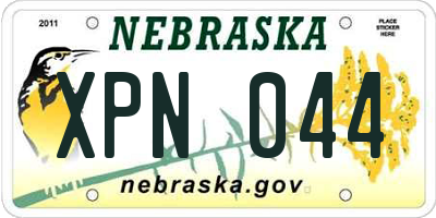 NE license plate XPN044