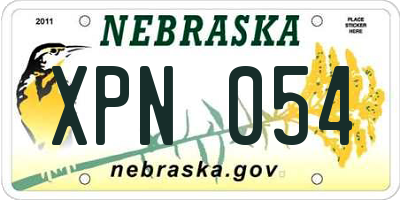 NE license plate XPN054