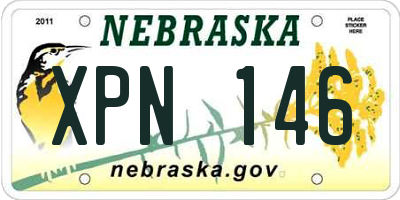 NE license plate XPN146
