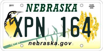 NE license plate XPN164