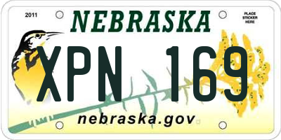 NE license plate XPN169