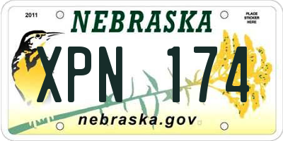 NE license plate XPN174