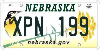 NE license plate XPN199
