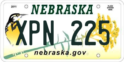NE license plate XPN225