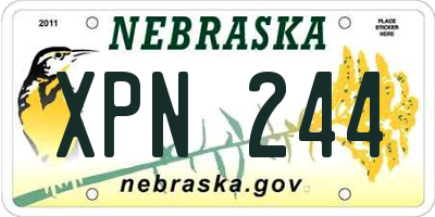 NE license plate XPN244