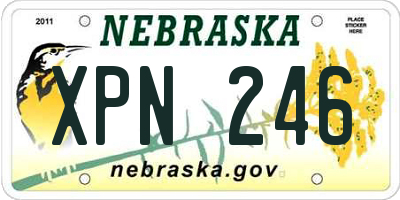 NE license plate XPN246