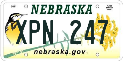 NE license plate XPN247