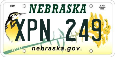 NE license plate XPN249