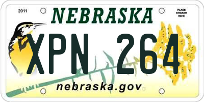 NE license plate XPN264