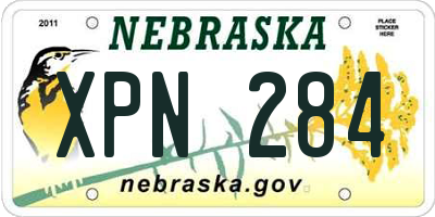 NE license plate XPN284
