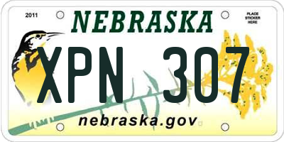 NE license plate XPN307