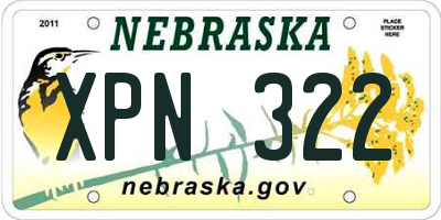 NE license plate XPN322