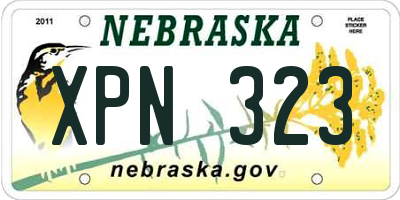 NE license plate XPN323