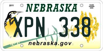 NE license plate XPN338