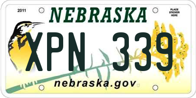 NE license plate XPN339