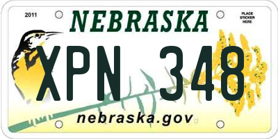 NE license plate XPN348