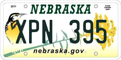 NE license plate XPN395