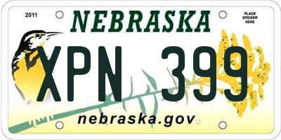 NE license plate XPN399