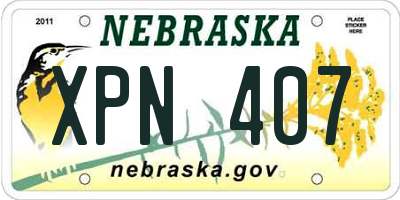NE license plate XPN407