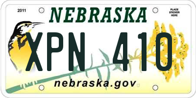NE license plate XPN410