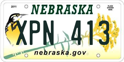 NE license plate XPN413