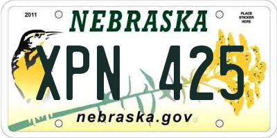 NE license plate XPN425