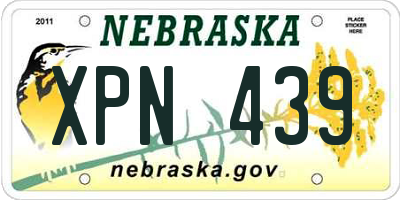 NE license plate XPN439