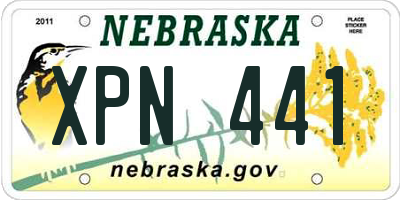 NE license plate XPN441