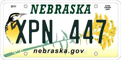 NE license plate XPN447