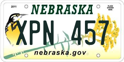 NE license plate XPN457