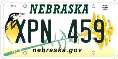 NE license plate XPN459