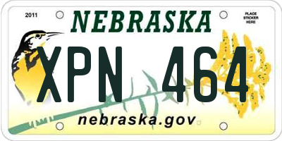 NE license plate XPN464