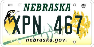 NE license plate XPN467