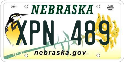 NE license plate XPN489