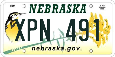 NE license plate XPN491