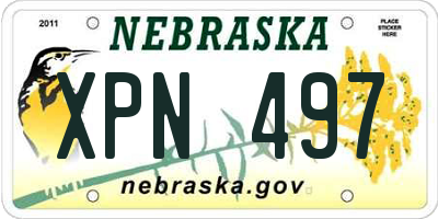 NE license plate XPN497