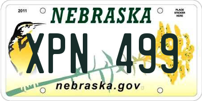 NE license plate XPN499