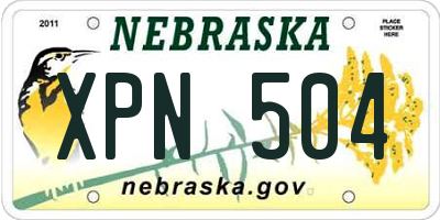 NE license plate XPN504