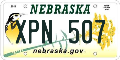 NE license plate XPN507