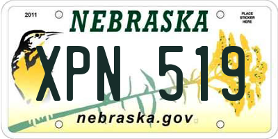 NE license plate XPN519