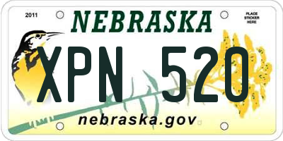 NE license plate XPN520