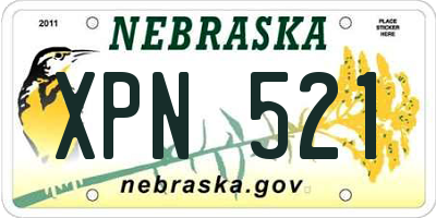NE license plate XPN521