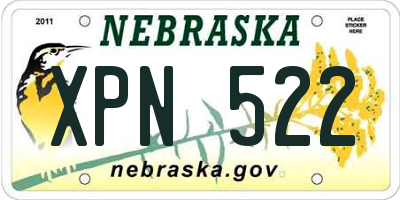 NE license plate XPN522