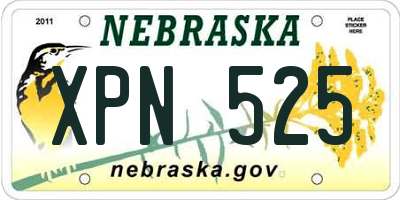 NE license plate XPN525