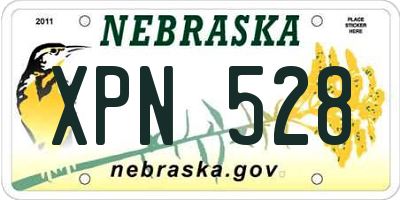 NE license plate XPN528