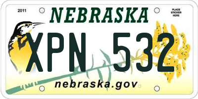 NE license plate XPN532