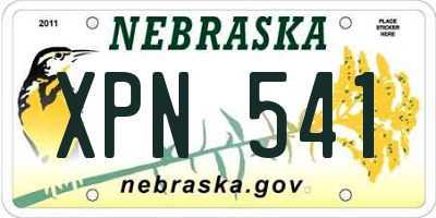 NE license plate XPN541