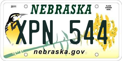 NE license plate XPN544