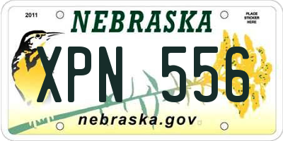 NE license plate XPN556