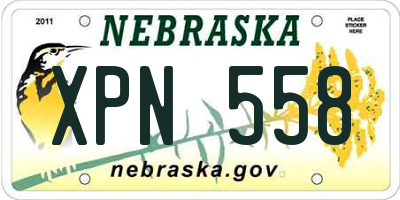 NE license plate XPN558